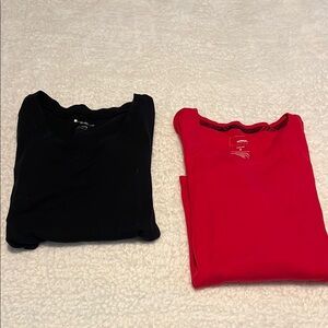 Architect Women's Long Sleeve Tees - Black and Red